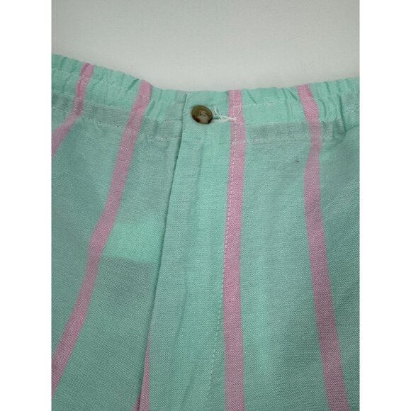 Polo Ralph Lauren Mens XXL Striped Pastel Cotton Shorts With Button Details & Po - Picture 3 of 11
